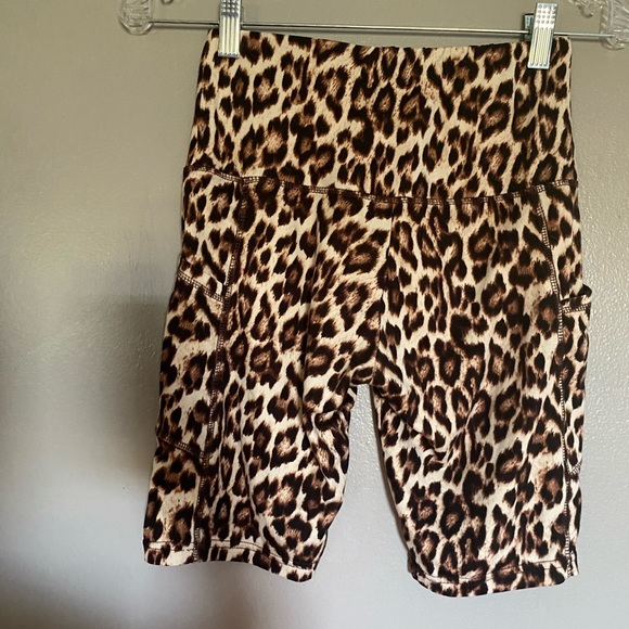 Leopard Print Workout Shorts - S, worn once - Picture 3 of 4